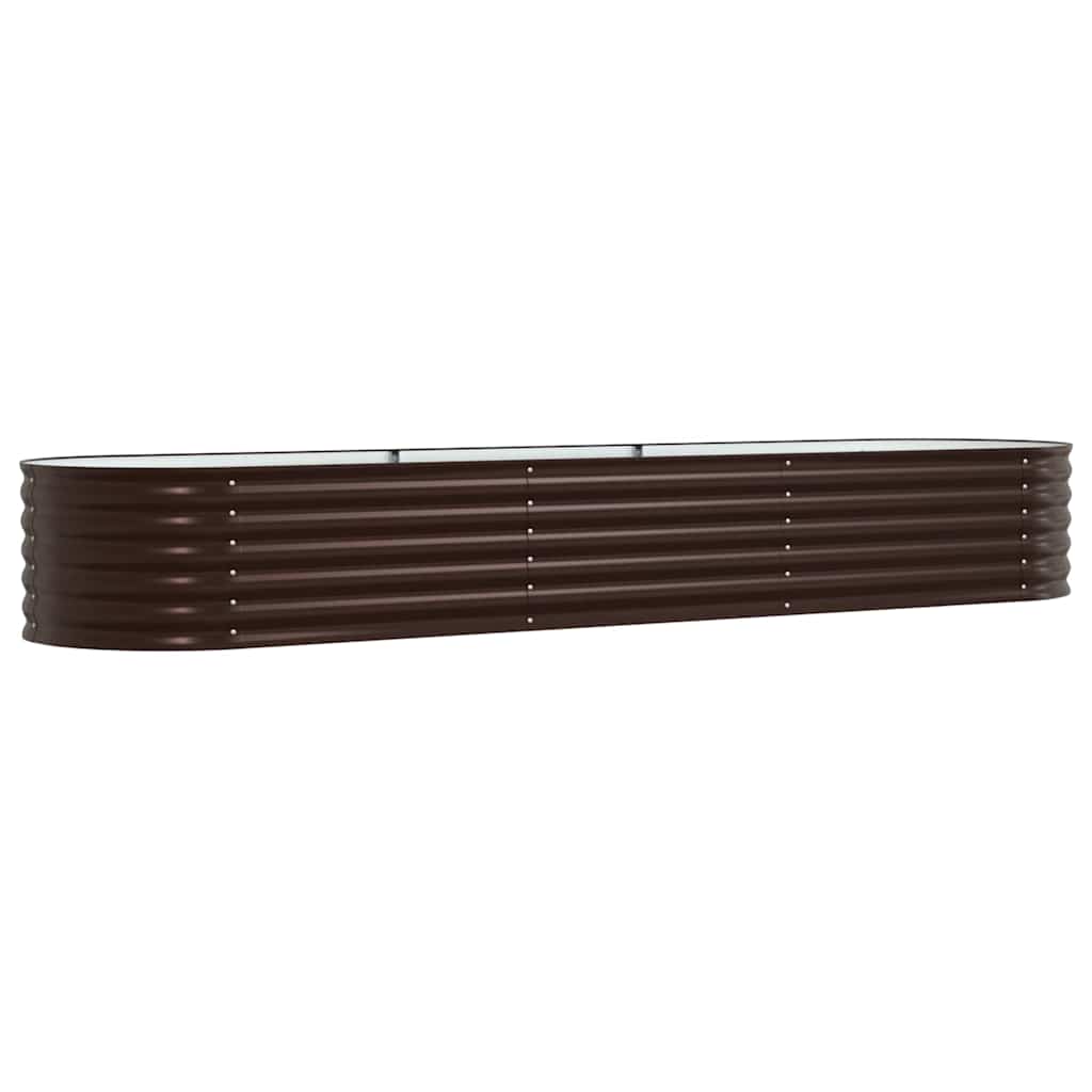 Vidaxl verhoogd bed bruin 320 x 80 x 44 cm staal