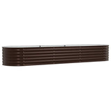 Vidaxl verhoogd bed bruin 320 x 80 x 44 cm staal