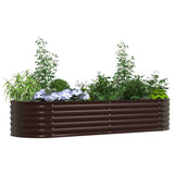 Vidaxl verhoogd bed bruin 240 x 80 x 44 cm staal