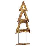 Vidaxl kerstboom met standaard bruin 90 cm massief teakhout
