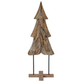 Vidaxl kerstboom met standaard bruin 121 cm massief teakhout