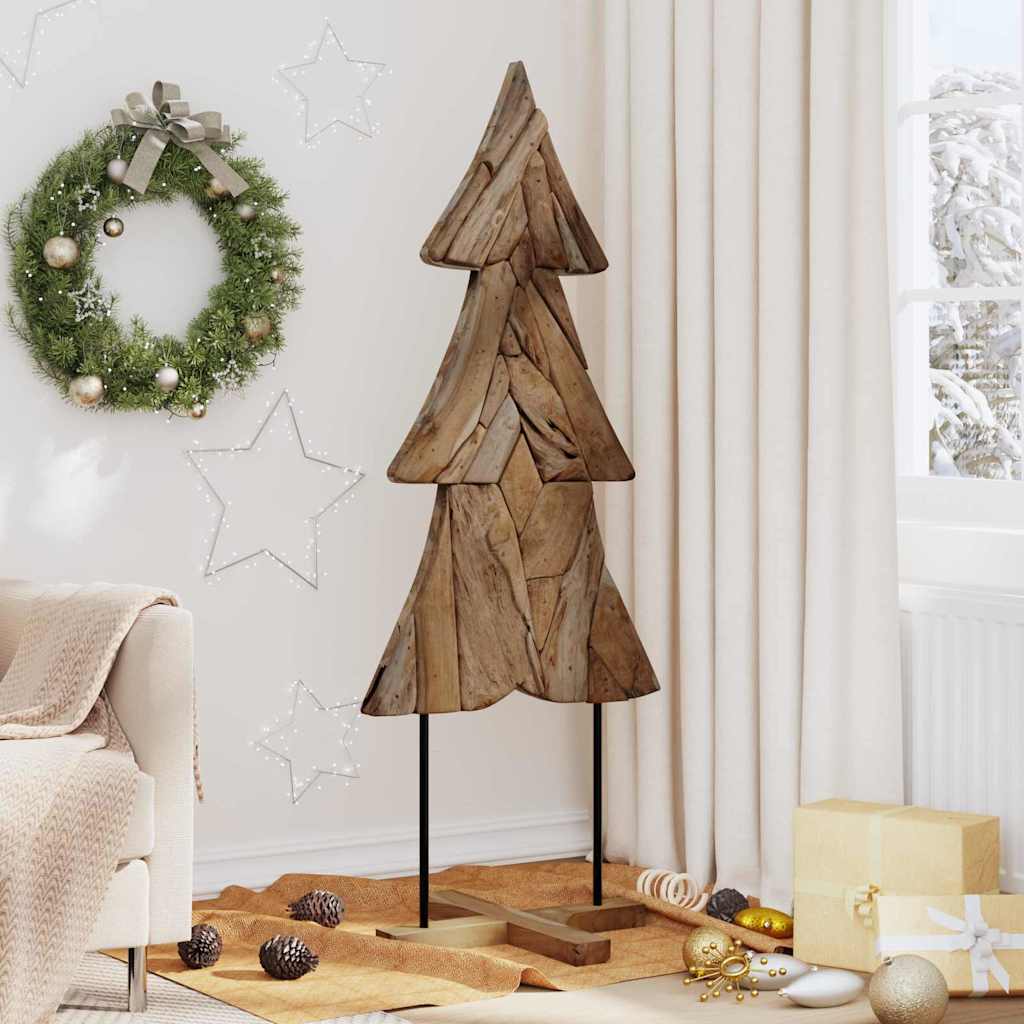 Vidaxl kerstboom met standaard bruin 151 cm massief teakhout