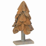 Vidaxl kerstboom met standaard bruin 61 cm massief teakhout