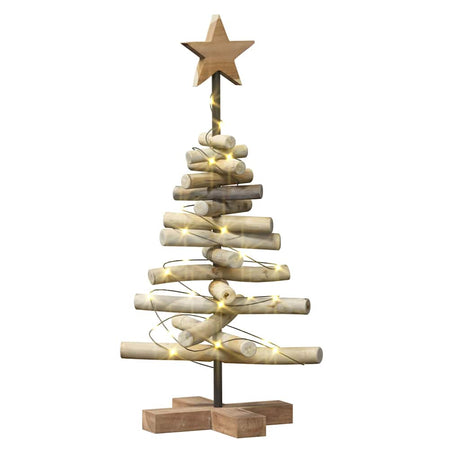 Vidaxl kerstboom bruin 60 cm massief teakhout