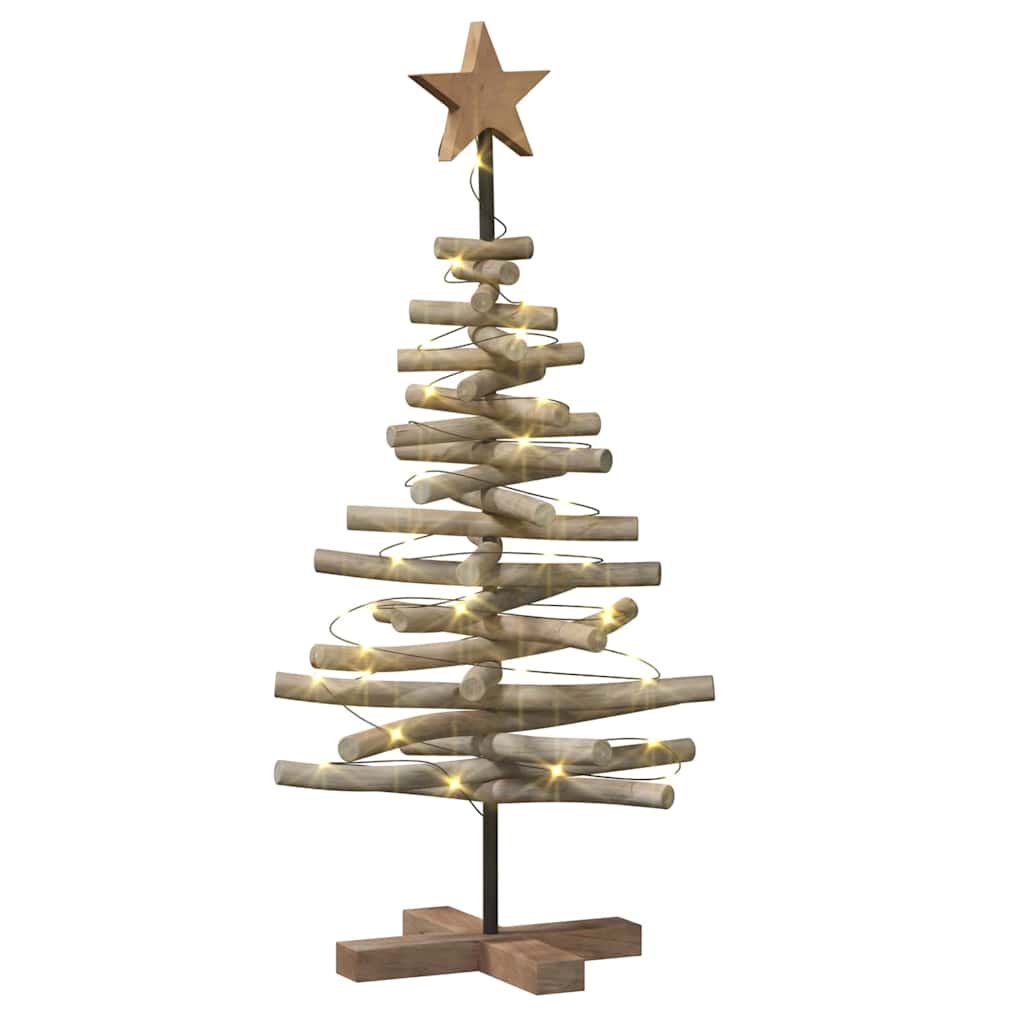 Vidaxl kerstboom bruin 90 cm massief teakhout