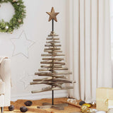 Vidaxl kerstboom bruin 120 cm massief teakhout
