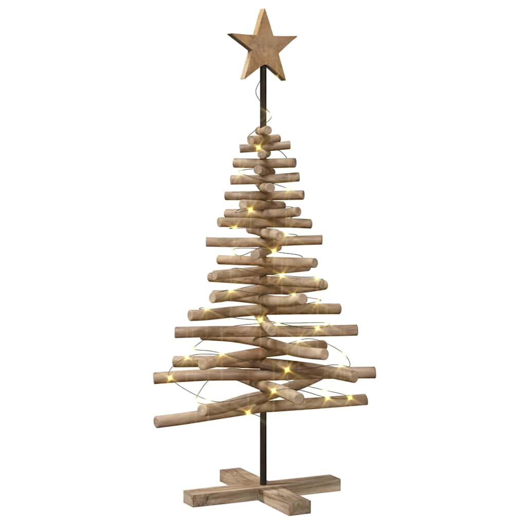 Vidaxl kerstboom bruin 120 cm massief teakhout