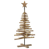Vidaxl kerstboom bruin 120 cm massief teakhout