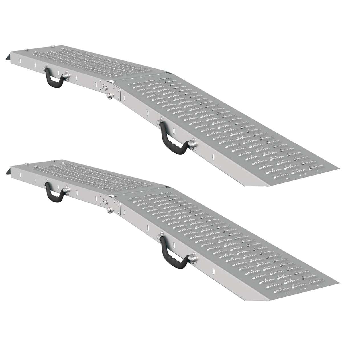 Vidaxl laadhelling 200 kg 2 pcs zilver 166 x 23 x 4,5 cm
