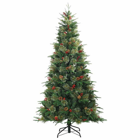 Vidaxl kunstmatige inklapbare kerstboom groen 240 cm pvc, pe en staal