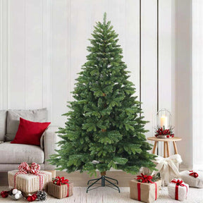 Vidaxl kunstmatige inklapbare kerstboom groen 210 cm pvc, pe en staal
