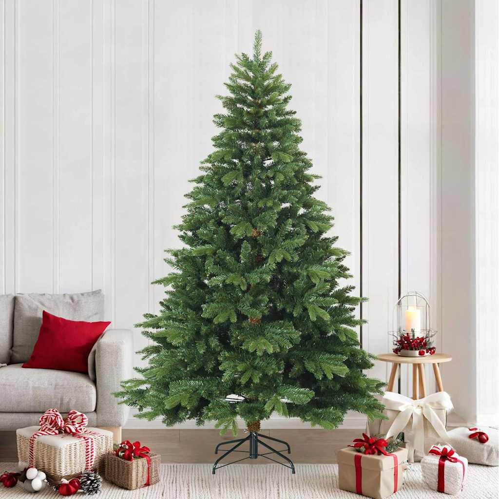 Vidaxl kunstmatige inklapbare kerstboom groen 240 cm pvc, pe en staal