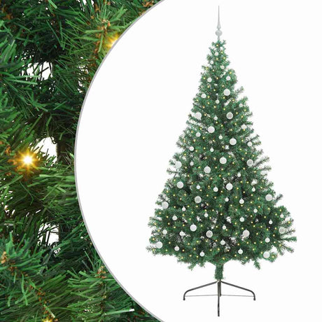 Vidaxl kunstmatig voorverlicht kerstboom met 300 led groen 240 cm pvc