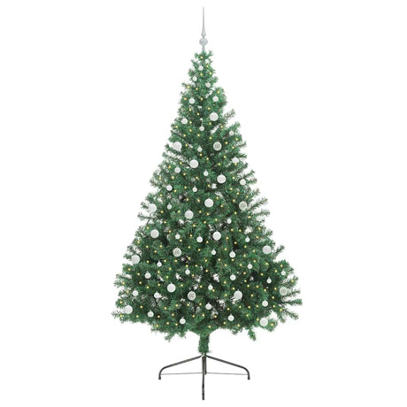 Vidaxl kunstmatig voorverlicht kerstboom met 300 led groen 240 cm pvc