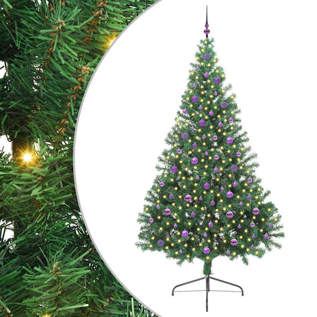 Vidaxl kunstmatig voorverlicht kerstboom met 300 led groen 240 cm pvc