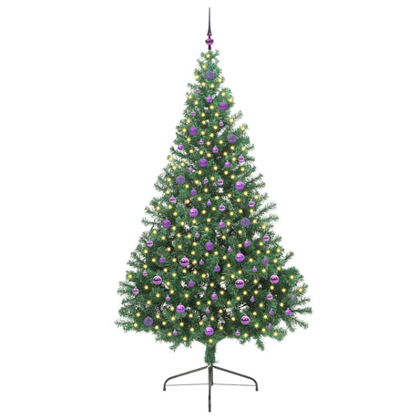 Vidaxl kunstmatig voorverlicht kerstboom met 300 led groen 240 cm pvc