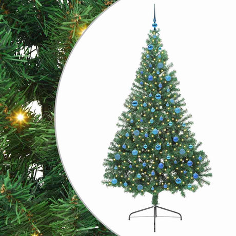 Vidaxl kunstmatig voorverlicht kerstboom met 300 led groen 240 cm pvc