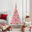 Vidaxl kunstmatig voorverlicht kerstboom roze 120 cm pvc