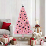Vidaxl kunstmatig voorverlicht kerstboom met 150 led roze 150 cm pvc