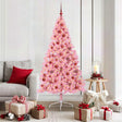 Vidaxl kunstmatig voorverlicht kerstboom roze 180 cm pvc