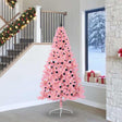Vidaxl kunstmatig voorverlicht kerstboom met 300 led roze 240 cm pvc