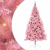 Vidaxl kunstmatig voorverlicht kerstboom met 300 led roze 240 cm pvc