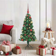 Vidaxl hoek kunstkerstboom met 150 led groen 120 cm pvc en metaal