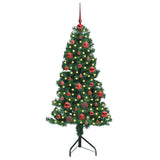 Vidaxl hoek kunstkerstboom met 150 led groen 150 cm pvc en metaal
