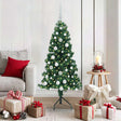 Vidaxl hoek kunstkerstboom met 150 led groen 150 cm pvc en metaal