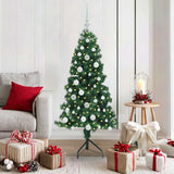 Vidaxl hoek kunstkerstboom met 150 led groen 150 cm pvc en metaal