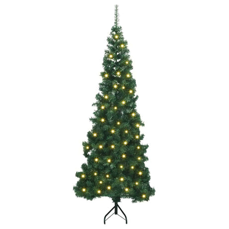 Vidaxl hoek kunstkerstboom met 300 led groen 180 cm pvc en metaal