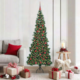 Vidaxl hoek kunstkerstboom met 300 led groen 180 cm pvc en metaal
