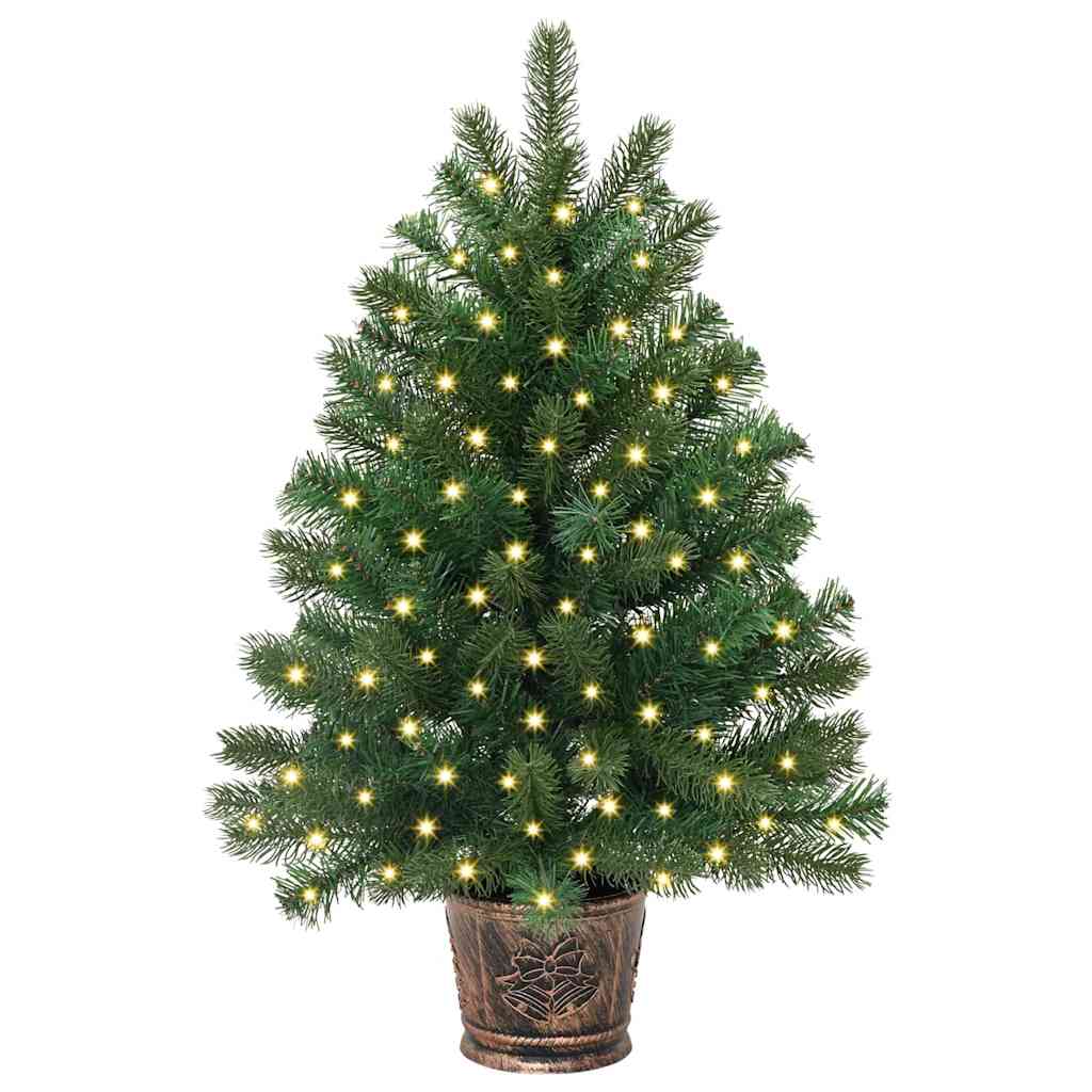 Vidaxl kunstkerstboom met 150 led met standaard groen 75 cm pe en pvc
