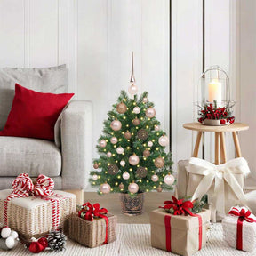 Vidaxl kunstkerstboom met 150 led met standaard groen 75 cm pe en pvc