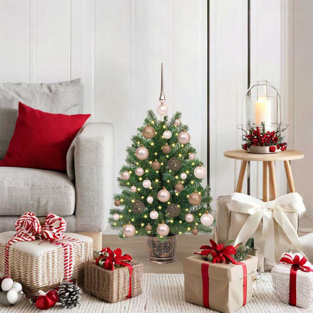 Vidaxl kunstkerstboom met 150 led met standaard groen 75 cm pe en pvc