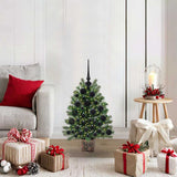 Vidaxl kunstkerstboom met 150 led met standaard groen 75 cm pe en pvc