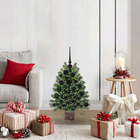 Vidaxl kunstkerstboom met 150 led met standaard groen 75 cm pe en pvc