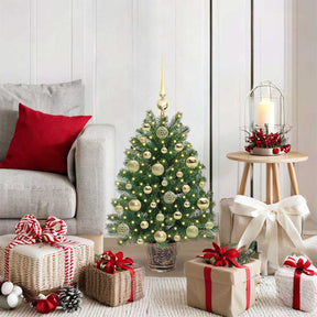 Vidaxl kunstkerstboom met 150 led met standaard groen 75 cm pe en pvc