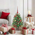 Vidaxl kunstkerstboom met 150 led met standaard groen 75 cm pe en pvc
