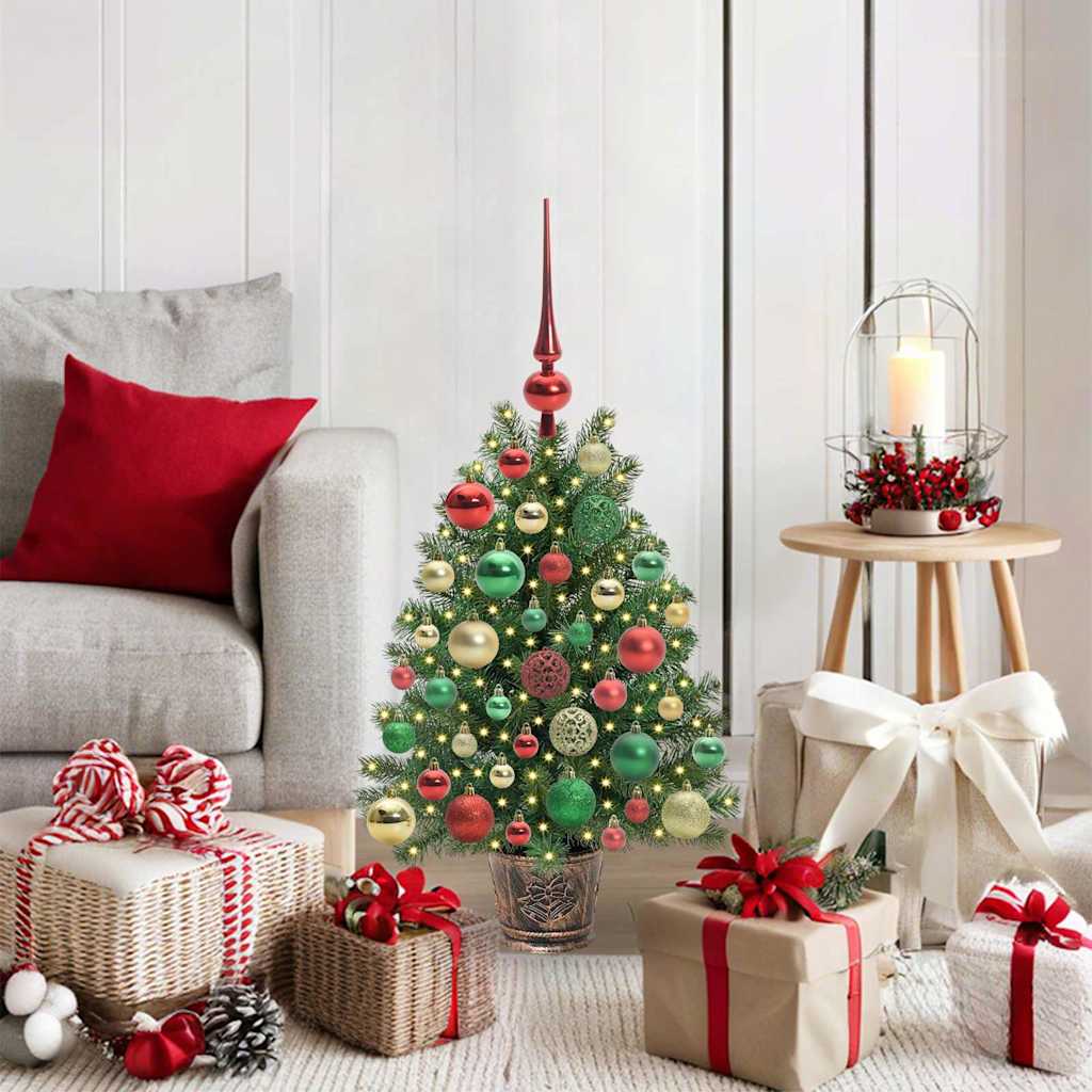Vidaxl kunstkerstboom met 150 led met standaard groen 75 cm pe en pvc