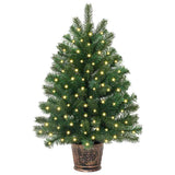 Vidaxl kunstkerstboom met 150 led met standaard groen 95 cm pe en pvc