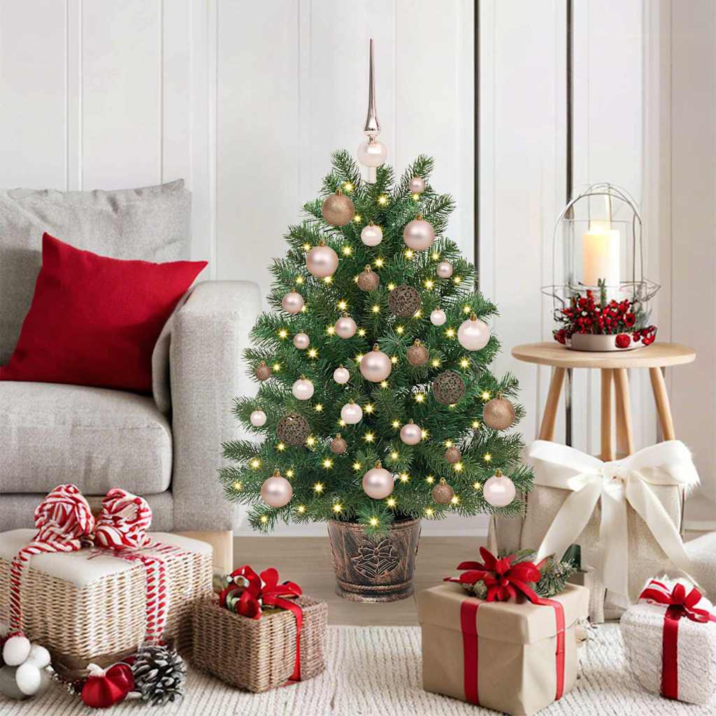 Vidaxl kunstkerstboom met 150 led met standaard groen 95 cm pe en pvc