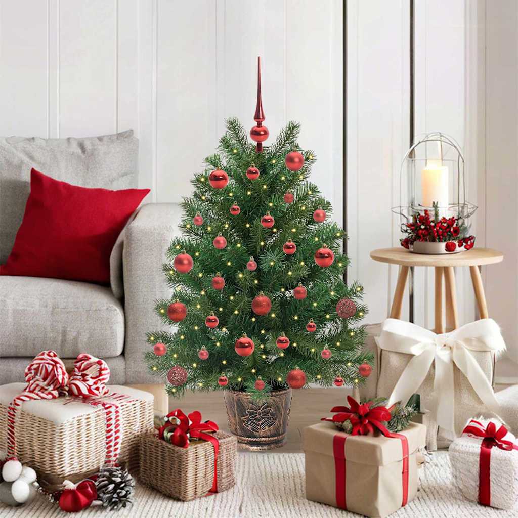Vidaxl kunstkerstboom met 150 led met standaard groen 95 cm pe en pvc