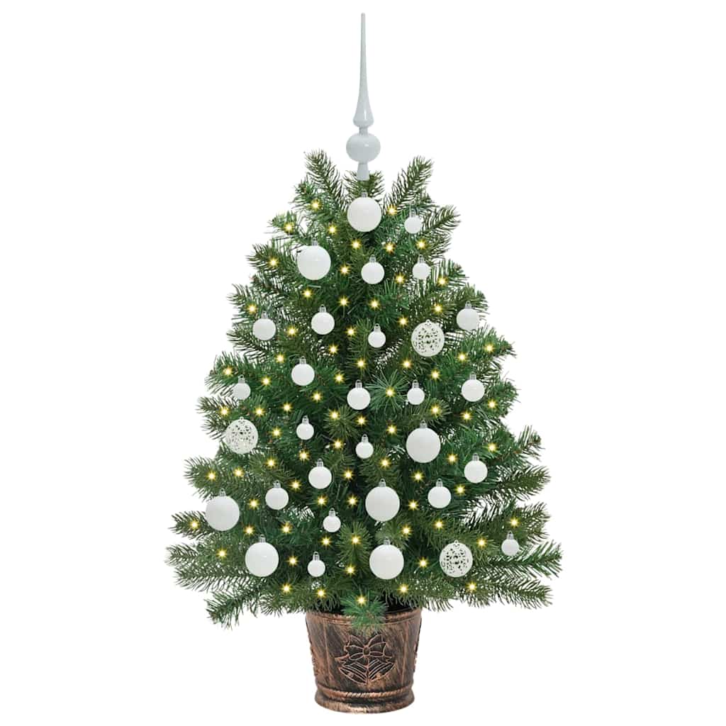 Vidaxl kunstkerstboom met 150 led met standaard groen 95 cm pe en pvc