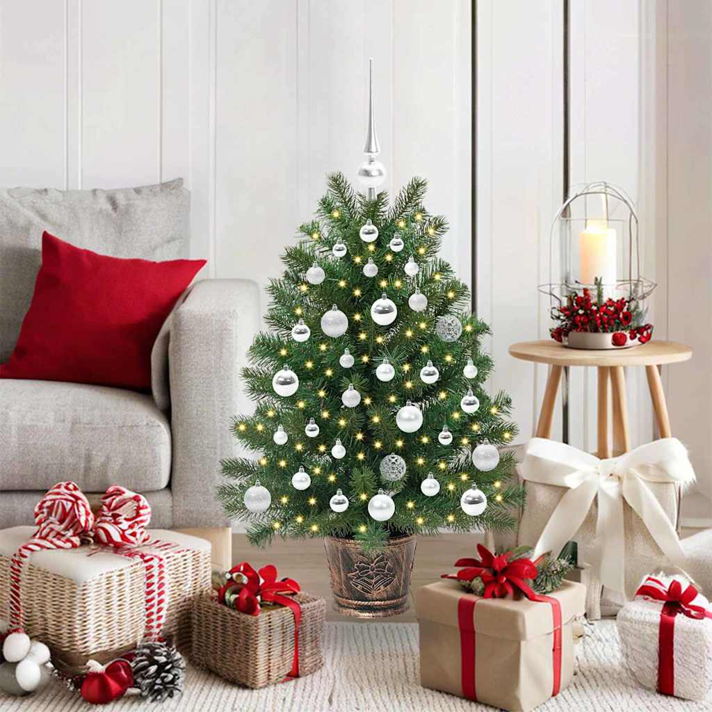 Vidaxl kunstkerstboom met 150 led met standaard groen 95 cm pe en pvc