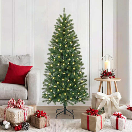Vidaxl kunstkerstboom met 150 led met standaard groen 150 cm pe en pvc