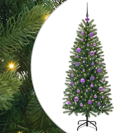Vidaxl kunstkerstboom met 150 led met standaard groen 150 cm pe en pvc