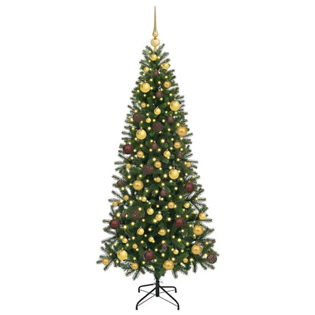 Vidaxl kunstkerstboom met 300 led met standaard groen 180 cm pe en pvc