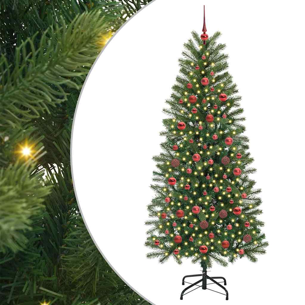 Vidaxl kunstkerstboom met 300 led met standaard groen 180 cm pe en pvc