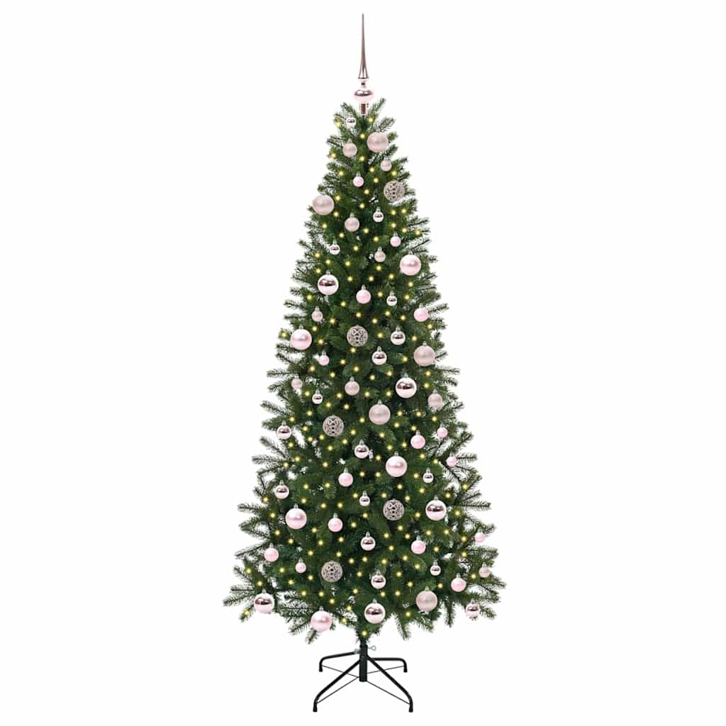 Vidaxl kunstkerstboom met 300 led met standaard groen 180 cm pe en pvc